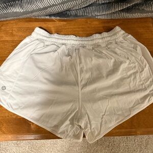 Lululemon White Athletic Shorts